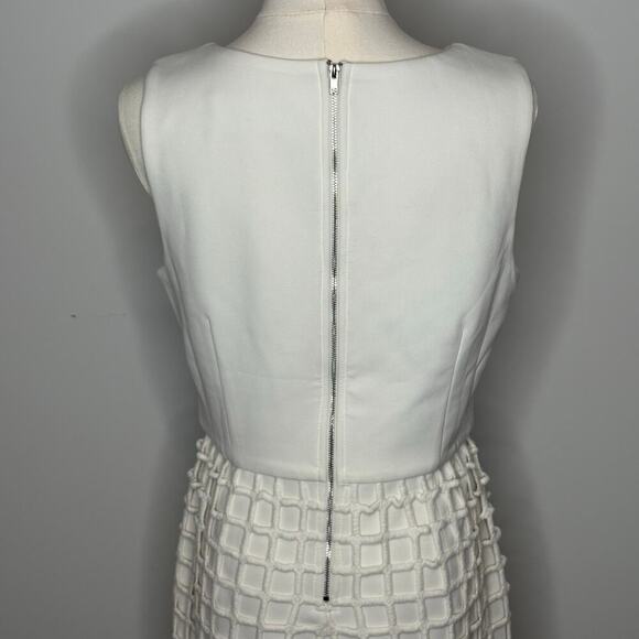 J by JOA Cage Off White Sleeveless Full Zip Dress Womens Size Medium - Picture 7 of 12